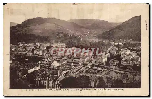 Cartes postales La Bourboule Vue generale et vallee de Vendeix