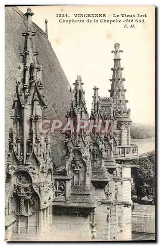 Ansichtskarte AK Vincennes le vieux fort Chapiteaux de la chapelle Cote Sud