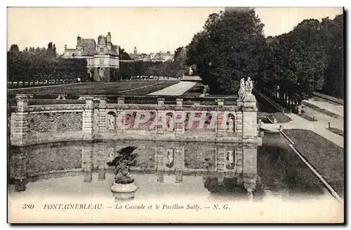 Cartes postales Fontainebleau La cascade et le pavillon Sully