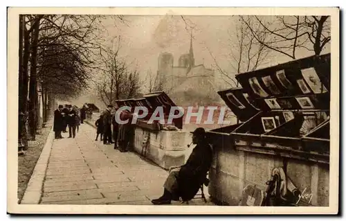 Cartes postales Paris Les bouquinistes du quai de la Tournelle Notre Dame