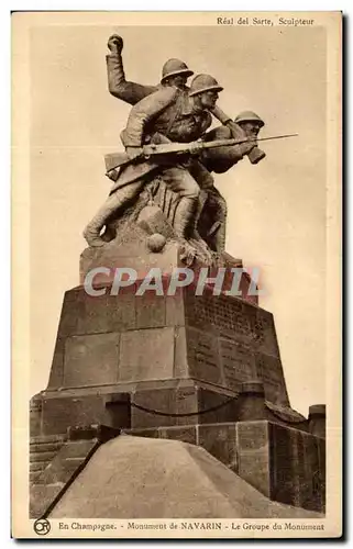 Ansichtskarte AK En Champagne Monument de Navarin Le groupe du monument Militaria