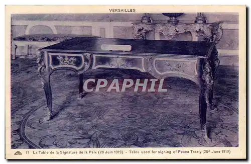 Ansichtskarte AK Versailles La table de la signature de la paix (28 juin 1919)