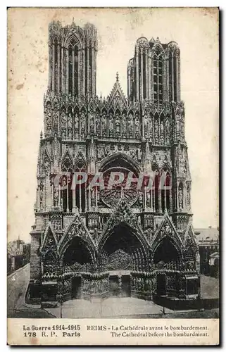 Ansichtskarte AK Reims La cathedrale avant le bombardement