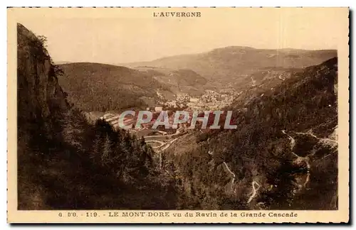 Cartes postales Le Mont Dore vu du ravin de la grande cascade