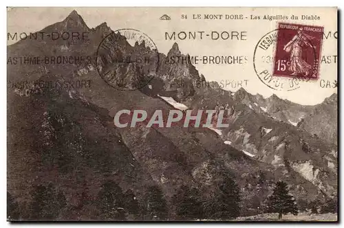 Cartes postales Le Mont Dore Les aiguilles du diable