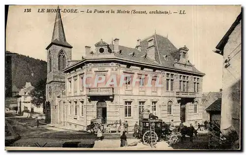 Cartes postales Le Mont Dore La Poste et la mairie (Sauzet)