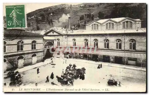 Cartes postales Le Mont Dore Etablissement thermal vu de l&#39hotel Sarciron