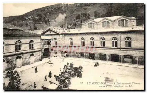 Cartes postales Le Mont Dore Etablissement thermal vu de l&#39hotel Sarciron