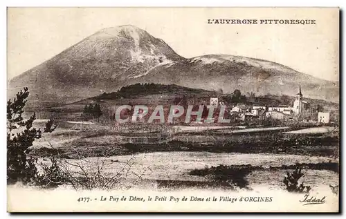 Ansichtskarte AK Le Puy de Dome le petit Puy de Dome et le village d&#39Orcines