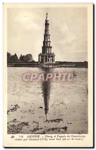 Amboise - Etang et Pagode de Chanteloup - Ansichtskarte AK