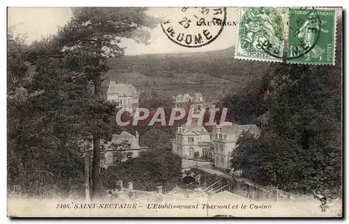 Saint Nectaire - L&#39Etablissement Thermal et le Casino Cartes postales