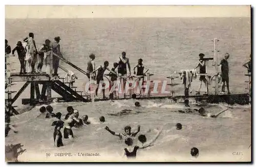 Dieppe - L&#39Estacade - L&#39Heure du Bain Ansichtskarte AK