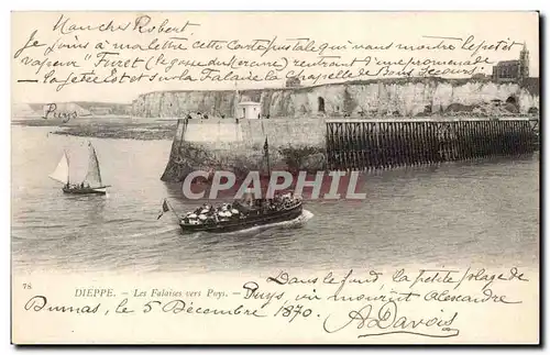 Dieppe - Les Falaises vers Puys Ansichtskarte AK