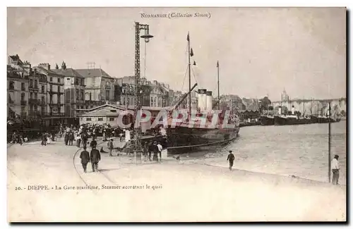 Dieppe - La Gare Maritime - Steamer - Quai Train Cartes postales