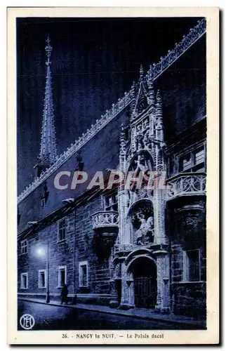 Nancy - La Nuit - Palais Ducal - Cartes postales