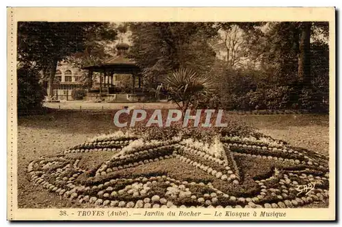 Troyes - Jardin du Rocher - Le Kiosque a Musique - Cartes postales