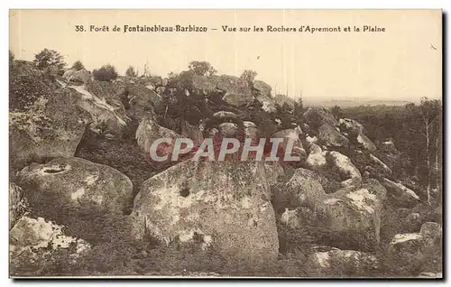 Foret de Fontainebleau - Barbizon - Vue sur les Rochers d&#39Apremont - Ansichtskarte AK