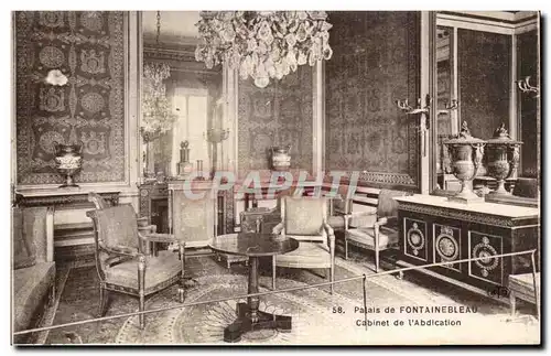 Palais de Fontainebleau - Cabinet de l&#39Abdication - Cartes postales