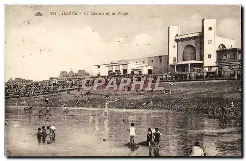 Cartes postales Dieppe Le casino et la plage