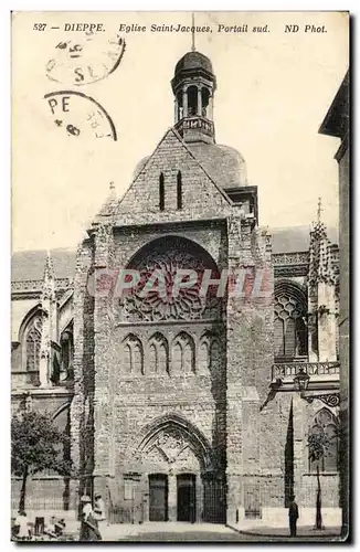 Cartes postales Dieppe Eglise Saint Jacques Portail sud