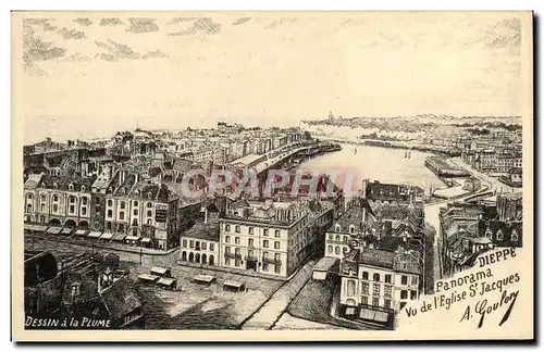 Cartes postales Dieppe Panorama vu de l&#39eglise St Jacques