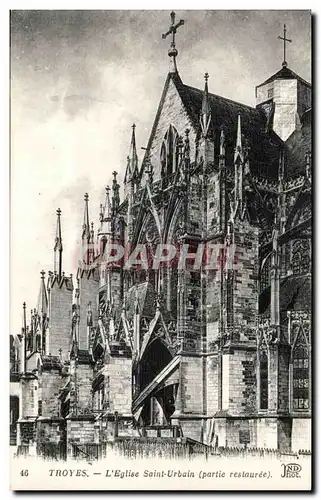 Troyes Cartes postales L&#39eglise Saint Urbain (partie restauree)