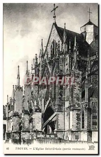 Troyes Cartes postales L'eglise Saint Urbain (partie restauree)