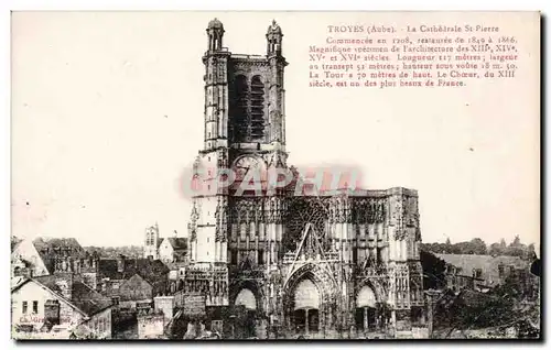 Ansichtskarte AK Troyes La cathedrale St Pierre