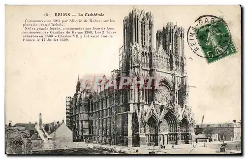 Cartes postales Reims La cathedrale