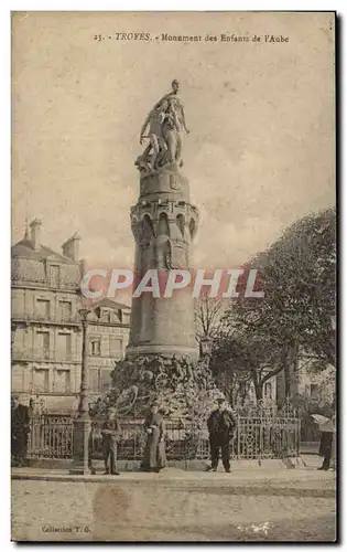 Cartes postales Troyes Monument des bienfaiteurs de L&#39Aube