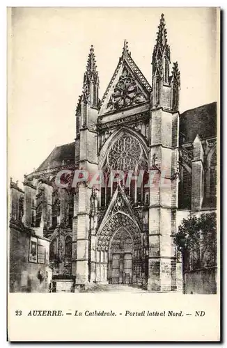 Ansichtskarte AK Auxerre La cathedrale Portail lateral Nord