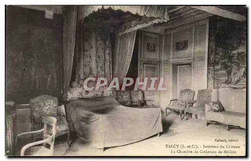 Cartes postales Talcy Interieur du chateau La chambre de Catherine de Medicis