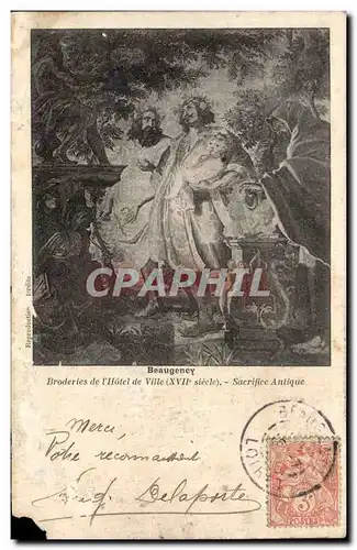 Cartes postales Beaugency Broderies de l&#39hotel de ville Sacrifice antique