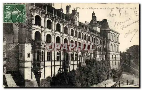 Cartes postales Blois Le chateau La facade Francois 1er