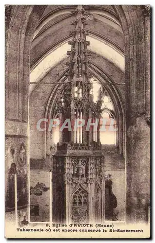 Cartes postales Eglise d&#39Avioth Tabernacle ou est encore conserve le st Sacrement