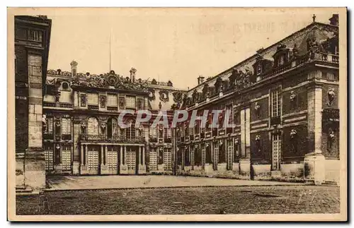 Ansichtskarte AK Versailles La cour de marbre du palais