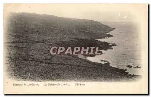 Cartes postales Environs de Cherbourg Les falaises de Greville