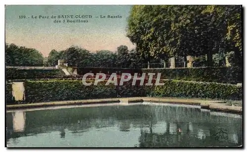 Cartes postales Parc de Saint Cloud Le bassin des 3 bouillons