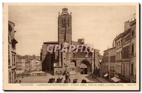 Ansichtskarte AK Toulouse Cathedrale St Etienne Portail Clocher