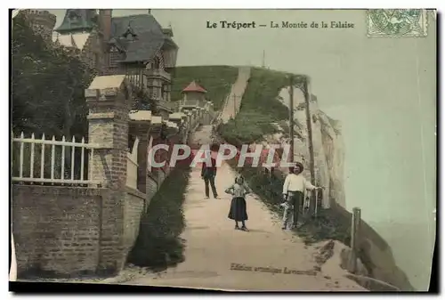 Cartes postales Le Treport La montee de la falaise