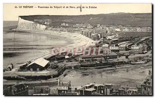 Cartes postales Le Treport Panorama du TReport et de Mers pris de la Falaise