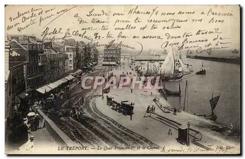 Cartes postales Le Treport Le quai Francois 1er et le chenal