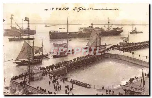 Ansichtskarte AK Le Havre La jetee a l&#39heure de la maree