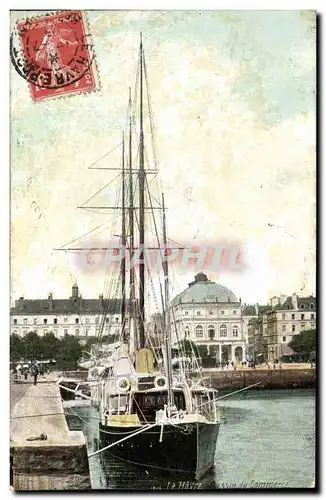 Ansichtskarte AK Le Havre Bassin du commerce Bateau