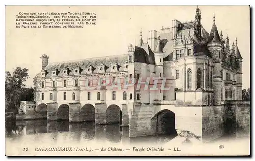 Cartes postales Chenonceaux Le chateau Facade orientale