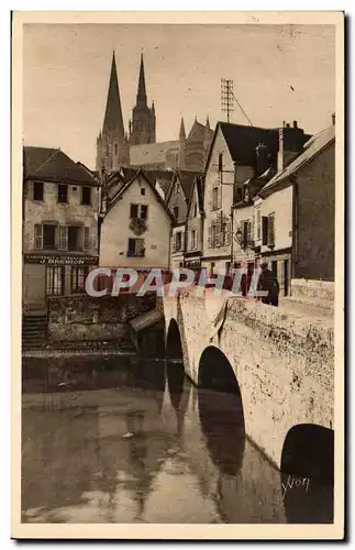 Ansichtskarte AK Chartres Vieux pont et vieilles maisons