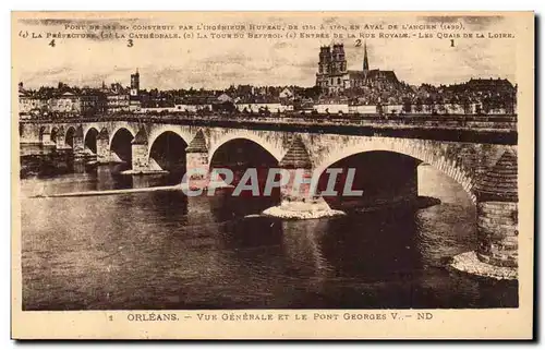 Cartes postales Orleans Vue generale et le pont Georges V