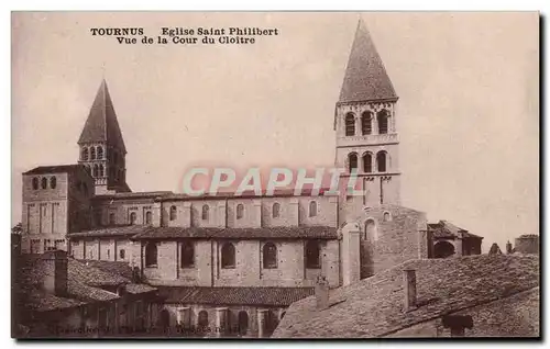 Ansichtskarte AK Tournus Eglise Saint Philibert Vue de la cour du cloitre