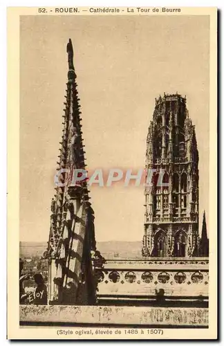 Cartes postales Rouen la cathedrale La tour du beurre