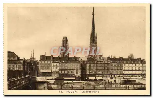 Cartes postales Rouen Quai de Paris